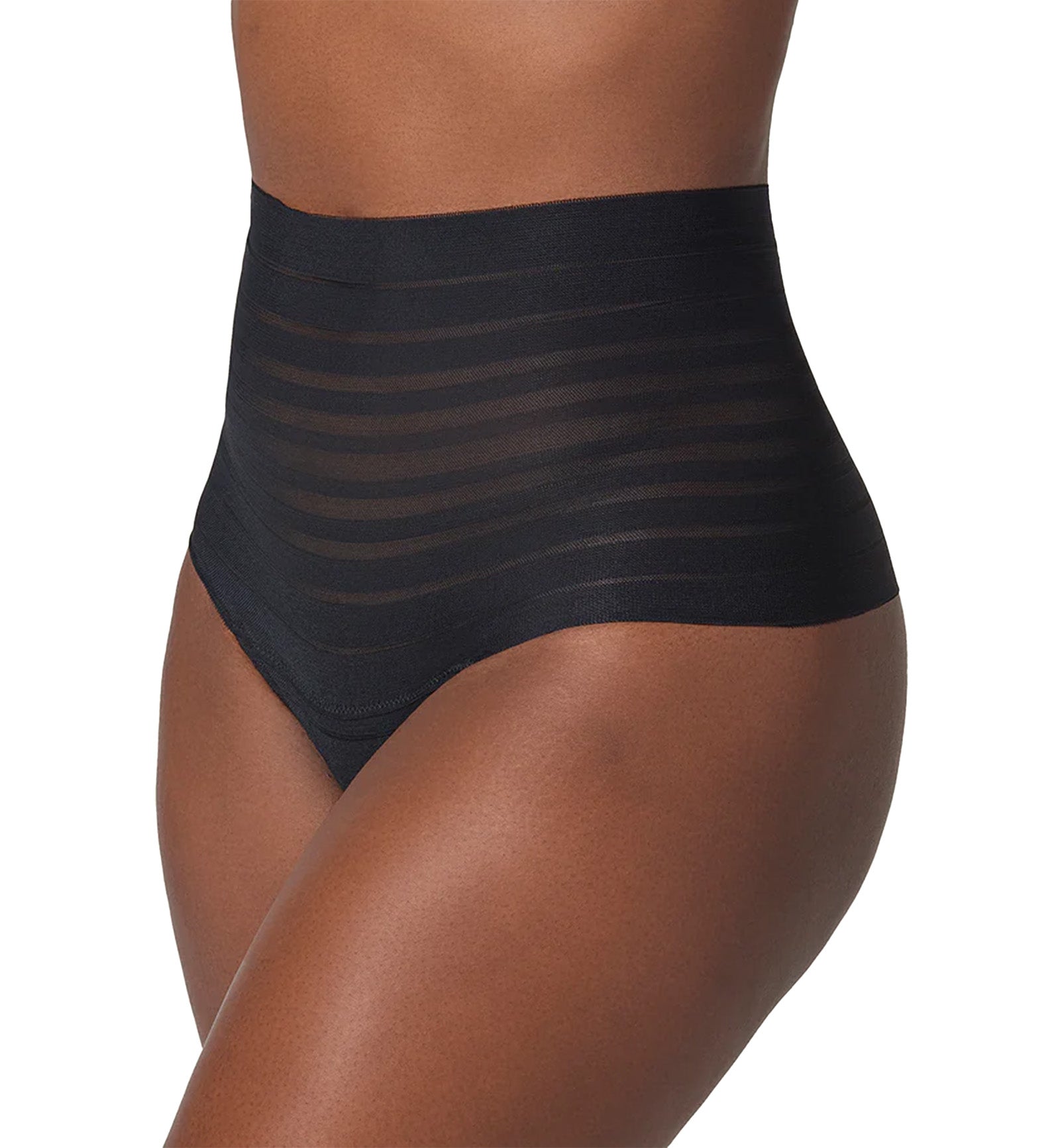 Leonisa Slimming Lace Stripe High-Waisted Thong Panty 012890 3