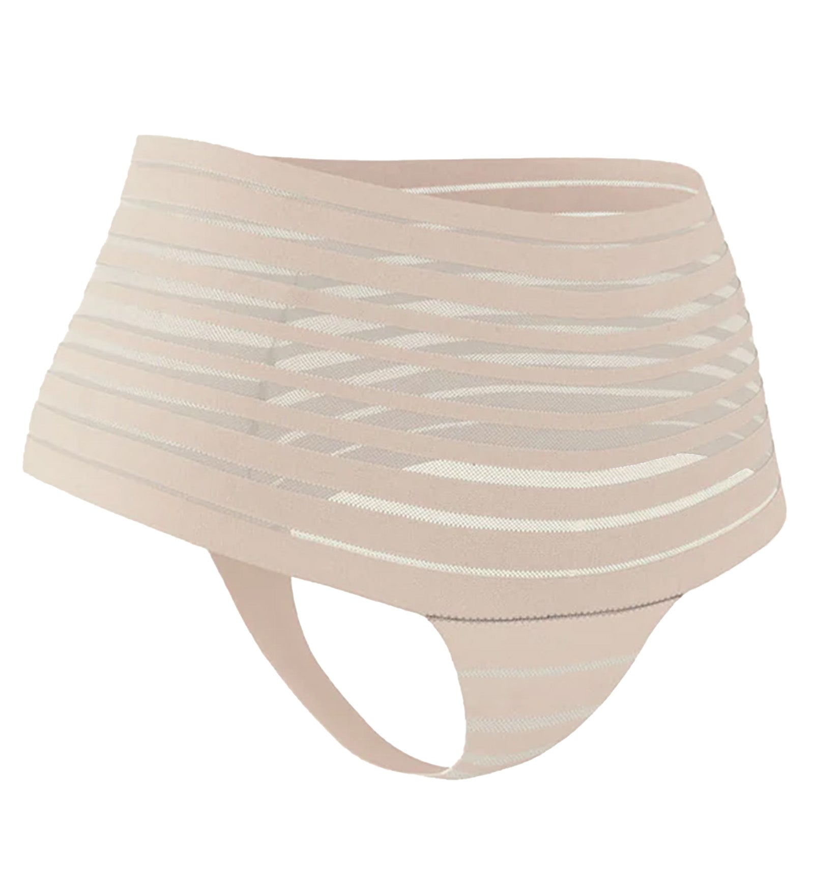 Leonisa Slimming Lace Stripe High-Waisted Thong Panty 012890 10